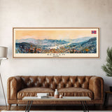 Bergen Norway Wall Art, Panoramic Travel Poster, Panoramic Framed Canvas Print, City Wall Art, Wall Hanging Home Decor, Travel Art