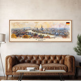 Bonn Germany Travel Print Wall Art, Panoramic City Art, Travel Art, Wall Decor, Vacation Gift, Framed Canvas Print Or Metal Art