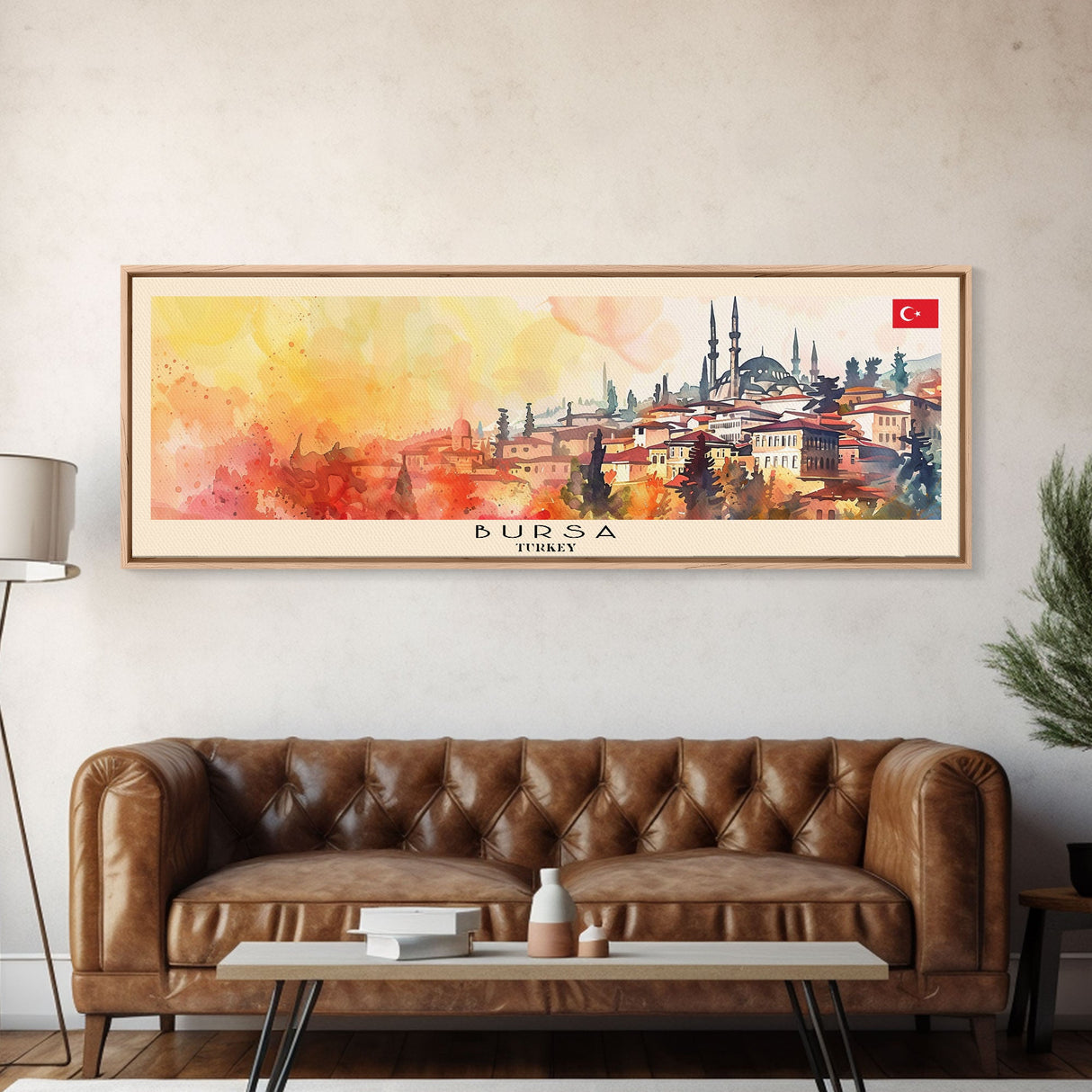 Bursa Turkey Travel Print Wall Art, Panoramic City Art, Travel Art, Wall Decor, Vacation Gift, Framed Canvas Print Or Metal Art