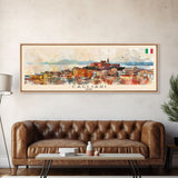 Cagliari Italy Wall Art, Panoramic Travel Poster, Panoramic Framed Canvas Print, City Wall Art, Wall Hanging Home Decor, Travel Art