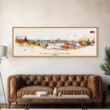 Chelyabinsk Russia Panoramic Travel Poster, Framed Canvas Print or Metal Wall Art, Travel Art, Home Decor, Panoramic Painting, Midcentury Art