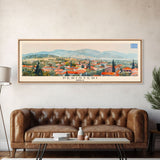 Peristeri Greece Travel Print Wall Art, Panoramic City Art, Travel Art, Wall Decor, Vacation Gift, Framed Canvas Print Or Metal Art