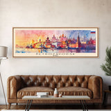 Petrozavodsk Russia Travel Print Wall Art, Panoramic City Art, Travel Art, Wall Decor, Vacation Gift, Framed Canvas Print Or Metal Art