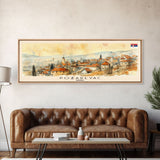 Poarevac Serbia Travel Print Wall Art, Panoramic City Art, Travel Art, Wall Decor, Vacation Gift, Framed Canvas Print Or Metal Art