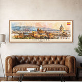 Cordoba Spain Travel Art, City Art, Framed Canvas Print or Metal Wall Art, Europe Travel Poster, Panoramic Wall Art, Extra Wide Wall Art