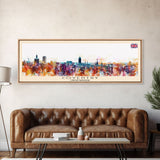 Coventry United Kingdom Wall Art, Panoramic Travel Poster, Panoramic Framed Canvas Print, City Wall Art, Wall Hanging Home Decor, Travel Art