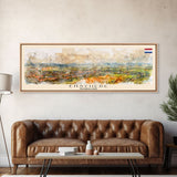 Enschede Netherlands Wall Art, Panoramic Travel Poster, Panoramic Framed Canvas Print, City Wall Art, Wall Hanging Home Decor, Travel Art