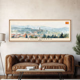 Fuenlabrada Spain Wall Art, Panoramic Travel Poster, Panoramic Framed Canvas Print, City Wall Art, Wall Hanging Home Decor, Travel Art