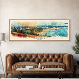 Gdynia Poland Travel Art, City Art, Framed Canvas Print or Metal Wall Art, Europe Travel Poster, Panoramic Wall Art, Extra Wide Wall Art