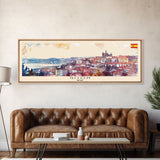 Gijón Spain Travel Print Wall Art, Panoramic City Art, Travel Art, Wall Decor, Vacation Gift, Framed Canvas Print Or Metal Art