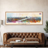 Groningen Netherlands Travel Art, City Art, Framed Canvas Print or Metal Wall Art, Europe Travel Poster, Panoramic Wall Art, Extra Wide Wall Art