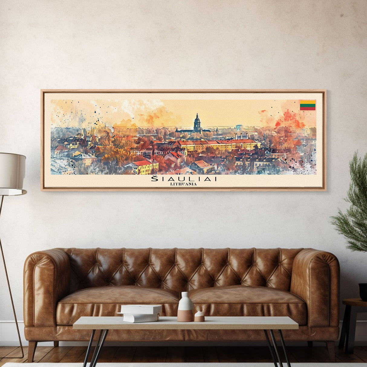 ŠIauliai Lithuania Travel Print Wall Art, Panoramic City Art, Travel Art, Wall Decor, Vacation Gift, Framed Canvas Print Or Metal Art