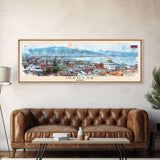 Irkutsk Russia Wall Art, Panoramic Travel Poster, Panoramic Framed Canvas Print, City Wall Art, Wall Hanging Home Decor, Travel Art