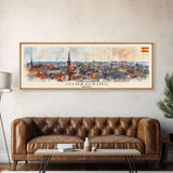 Jonkoping Sweden Travel Print Wall Art, Panoramic City Art, Travel Art, Wall Decor, Vacation Gift, Framed Canvas Print Or Metal Art