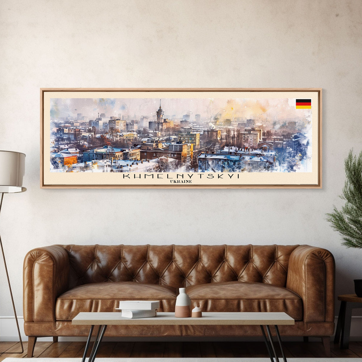 Khmelnytskyi Ukraine Travel Art, City Art, Framed Canvas Print or Metal Wall Art, Europe Travel Poster, Panoramic Wall Art, Extra Wide Wall Art