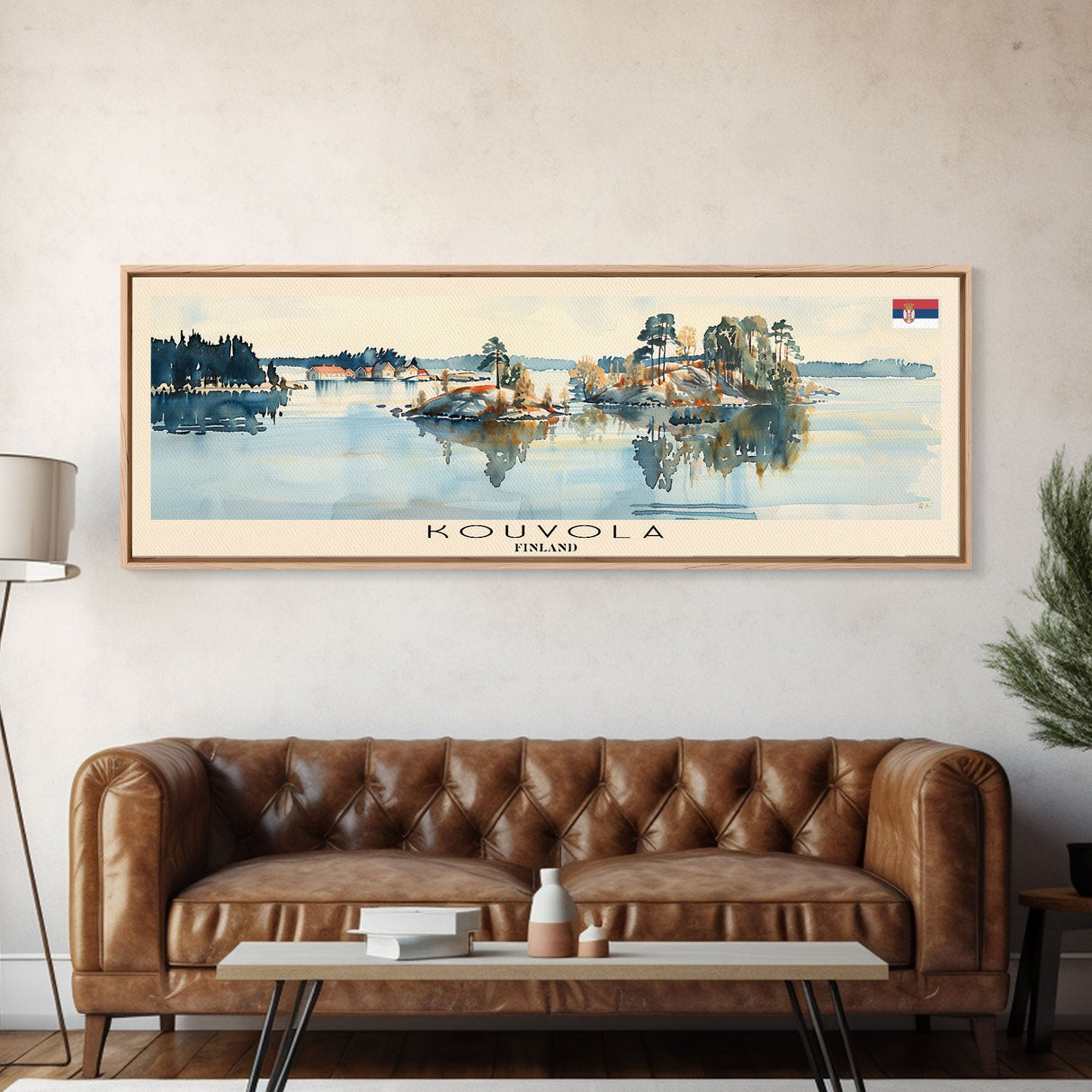 Kouvola Finland Wall Art, Panoramic Travel Poster, Panoramic Framed Canvas Print, City Wall Art, Wall Hanging Home Decor, Travel Art