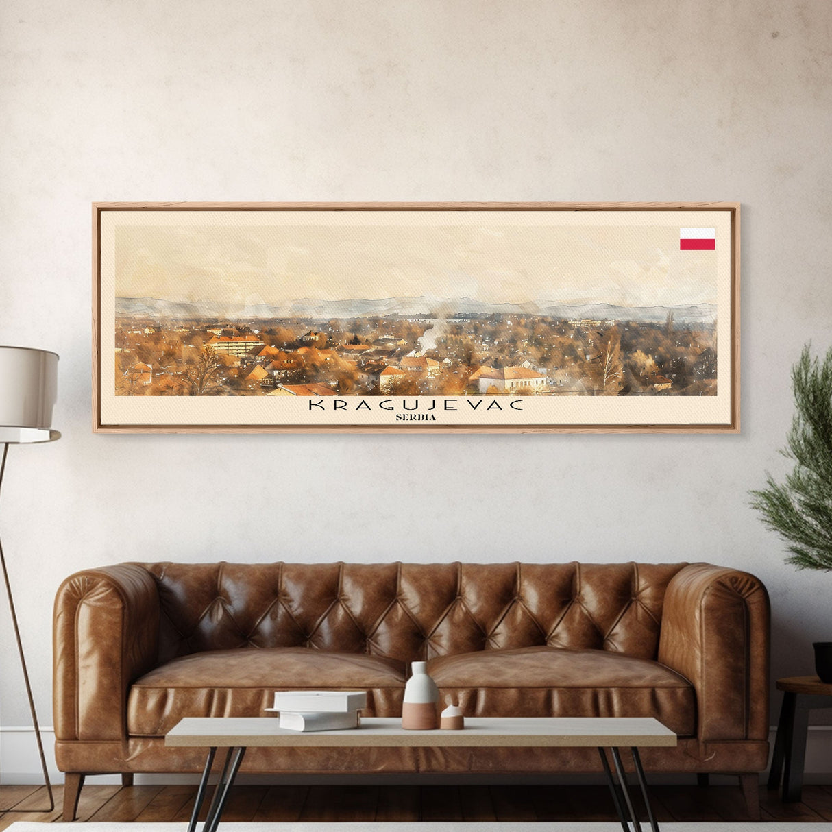 Kragujevac Serbia Travel Print Wall Art, Panoramic City Art, Travel Art, Wall Decor, Vacation Gift, Framed Canvas Print Or Metal Art