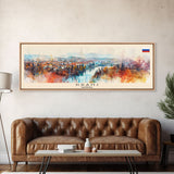 Kranj Slovenia Wall Art, Panoramic Travel Poster, Panoramic Framed Canvas Print, City Wall Art, Wall Hanging Home Decor, Travel Art