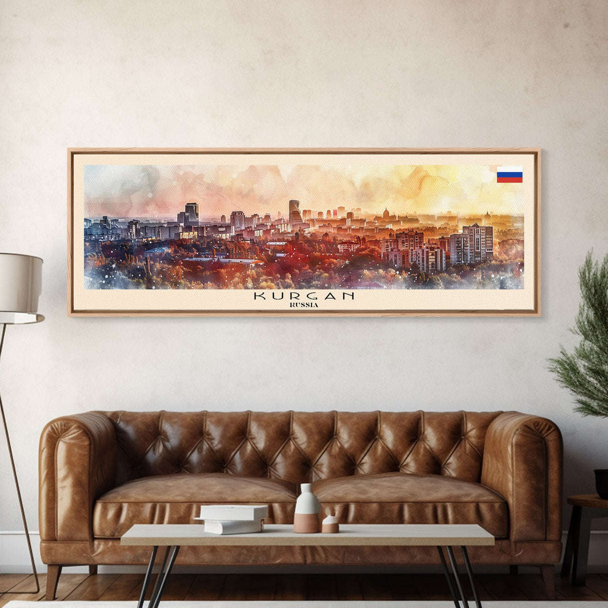 Kurgan Russia Travel Print Wall Art, Panoramic City Art, Travel Art, Wall Decor, Vacation Gift, Framed Canvas Print Or Metal Art