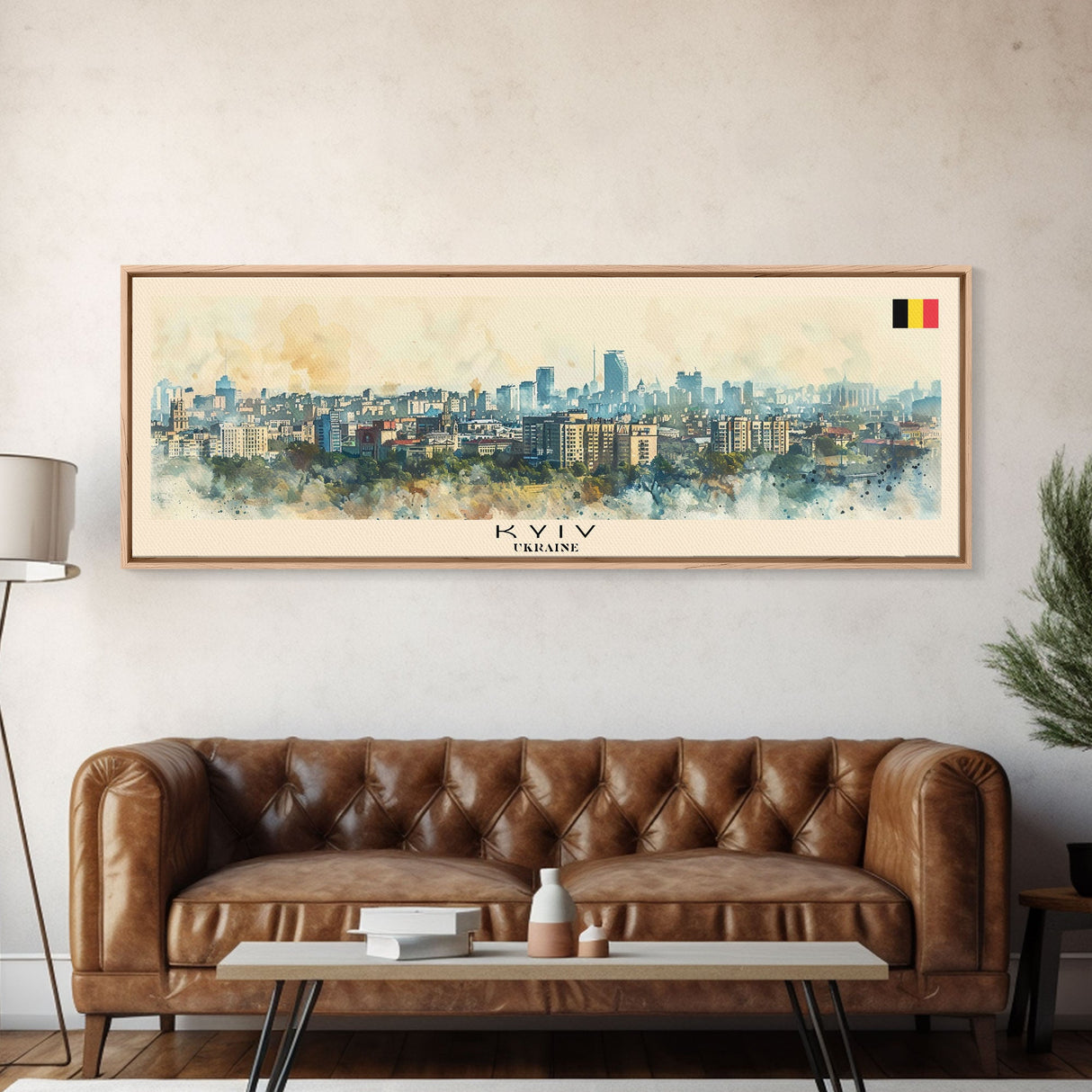 Kyiv Ukraine Wall Art, Panoramic Travel Poster, Panoramic Framed Canvas Print, City Wall Art, Wall Hanging Home Decor, Travel Art