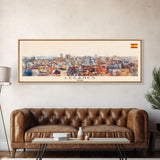 Leganes Spain Wall Art, Panoramic Travel Poster, Panoramic Framed Canvas Print, City Wall Art, Wall Hanging Home Decor, Travel Art