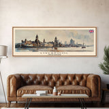 Liverpool United Kingdom Travel Art, City Art, Framed Canvas Print or Metal Wall Art, Europe Travel Poster, Panoramic Wall Art, Extra Wide Wall Art