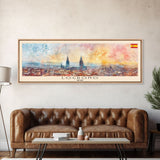 Logroño Spain Travel Art, City Art, Framed Canvas Print or Metal Wall Art, Europe Travel Poster, Panoramic Wall Art, Extra Wide Wall Art