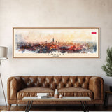 Lublin Poland Travel Print Wall Art, Panoramic City Art, Travel Art, Wall Decor, Vacation Gift, Framed Canvas Print Or Metal Art