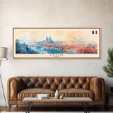 Lyon France Travel Print Wall Art, Panoramic City Art, Travel Art, Wall Decor, Vacation Gift, Framed Canvas Print Or Metal Art