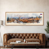 Lyubertsy Russia Travel Art, City Art, Framed Canvas Print or Metal Wall Art, Europe Travel Poster, Panoramic Wall Art, Extra Wide Wall Art