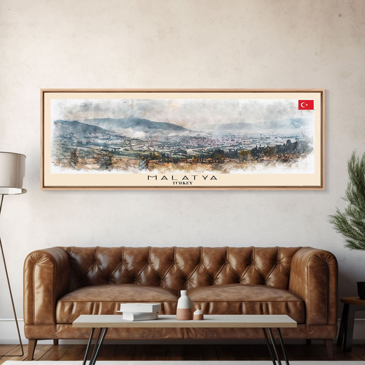 Malatya Turkey Travel Print Wall Art, Panoramic City Art, Travel Art, Wall Decor, Vacation Gift, Framed Canvas Print Or Metal Art