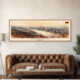 Mannheim Germany Travel Print Wall Art, Panoramic City Art, Travel Art, Wall Decor, Vacation Gift, Framed Canvas Print Or Metal Art