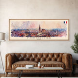 Montpellier France Wall Art, Panoramic Travel Poster, Panoramic Framed Canvas Print, City Wall Art, Wall Hanging Home Decor, Travel Art