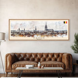 Namur Belgium Wall Art, Panoramic Travel Poster, Panoramic Framed Canvas Print, City Wall Art, Wall Hanging Home Decor, Travel Art