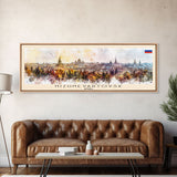 Nizhnevartovsk Russia Travel Art, City Art, Framed Canvas Print or Metal Wall Art, Europe Travel Poster, Panoramic Wall Art, Extra Wide Wall Art