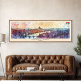 Novi Sad Serbia Travel Art, City Art, Framed Canvas Print or Metal Wall Art, Europe Travel Poster, Panoramic Wall Art, Extra Wide Wall Art