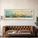 Novorossiysk Russia Wall Art, Panoramic Travel Poster, Panoramic Framed Canvas Print, City Wall Art, Wall Hanging Home Decor, Travel Art