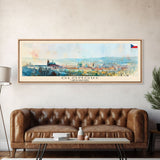 Olomouc Czech Republic Travel Art, City Art, Framed Canvas Print or Metal Wall Art, Europe Travel Poster, Panoramic Wall Art, Extra Wide Wall Art