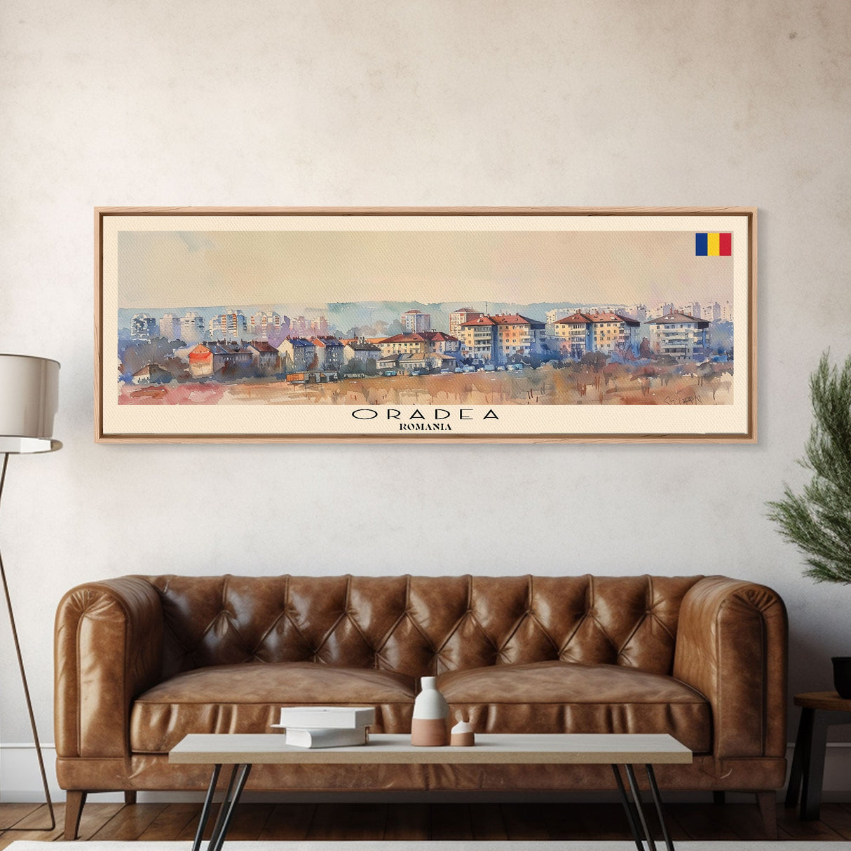 Oradea Romania Travel Print Wall Art, Panoramic City Art, Travel Art, Wall Decor, Vacation Gift, Framed Canvas Print Or Metal Art