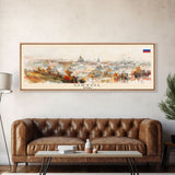 Oryol Russia Wall Art, Panoramic Travel Poster, Panoramic Framed Canvas Print, City Wall Art, Wall Hanging Home Decor, Travel Art