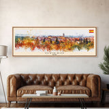 Oviedo Spain Travel Art, City Art, Framed Canvas Print or Metal Wall Art, Europe Travel Poster, Panoramic Wall Art, Extra Wide Wall Art