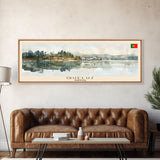 Queluz Portugal Wall Art, Panoramic Travel Poster, Panoramic Framed Canvas Print, City Wall Art, Wall Hanging Home Decor, Travel Art