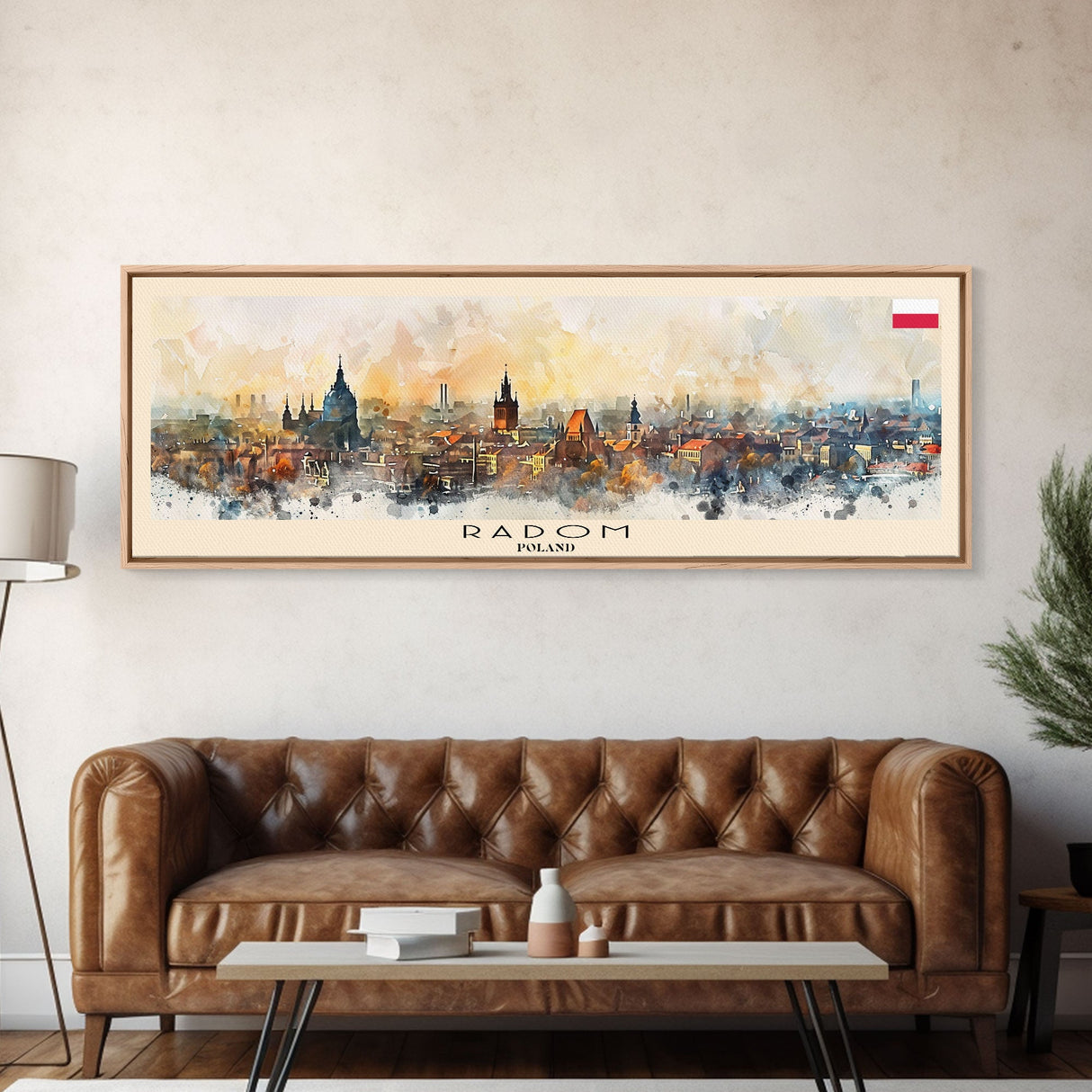 Radom Poland Travel Print Wall Art, Panoramic City Art, Travel Art, Wall Decor, Vacation Gift, Framed Canvas Print Or Metal Art