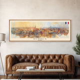 Rennes France Panoramic Travel Poster, Framed Canvas Print or Metal Wall Art, Travel Art, Home Decor, Panoramic Painting, Midcentury Art