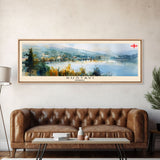 Rustavi Georgia Travel Art, City Art, Framed Canvas Print or Metal Wall Art, Europe Travel Poster, Panoramic Wall Art, Extra Wide Wall Art