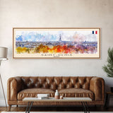 Saint Denis France Travel Art, City Art, Framed Canvas Print or Metal Wall Art, Europe Travel Poster, Panoramic Wall Art, Extra Wide Wall Art