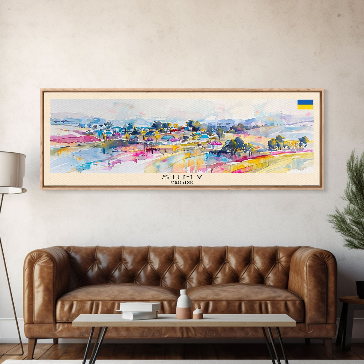 Sumy Ukraine Travel Art, City Art, Framed Canvas Print or Metal Wall Art, Europe Travel Poster, Panoramic Wall Art, Extra Wide Wall Art