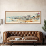 Swansea United Kingdom Wall Art, Panoramic Travel Poster, Panoramic Framed Canvas Print, City Wall Art, Wall Hanging Home Decor, Travel Art