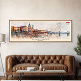 Szolnok Hungary Wall Art, Panoramic Travel Poster, Panoramic Framed Canvas Print, City Wall Art, Wall Hanging Home Decor, Travel Art