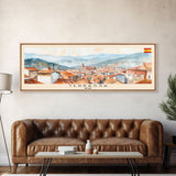 Terrassa Spain Wall Art, Panoramic Travel Poster, Panoramic Framed Canvas Print, City Wall Art, Wall Hanging Home Decor, Travel Art